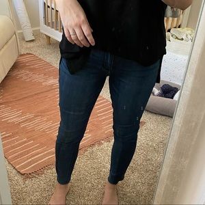 Sevens High Waisted Raw Hem Denim